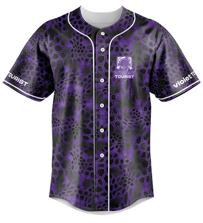 Violet Tourist Baseball Jersey All Over Prints Printify 