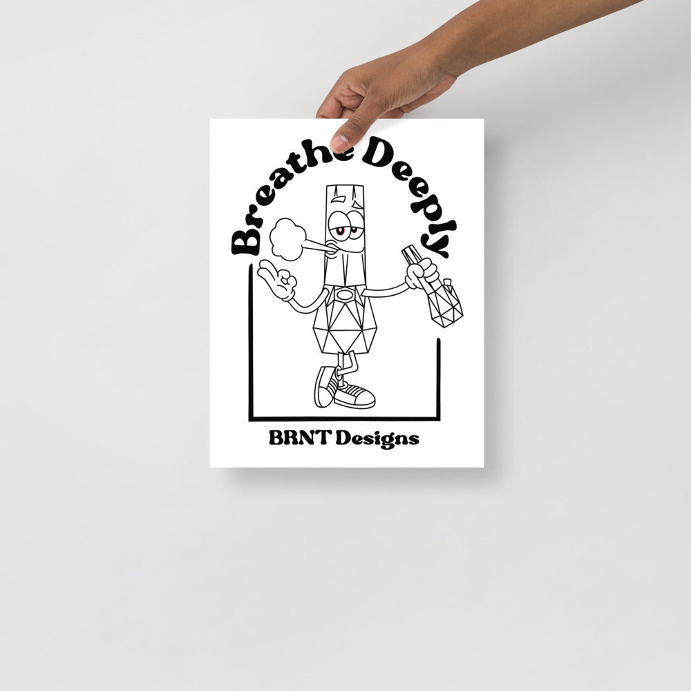 Breathe Deeply 4:20 Poster BRNT Designs 11″×14″ 