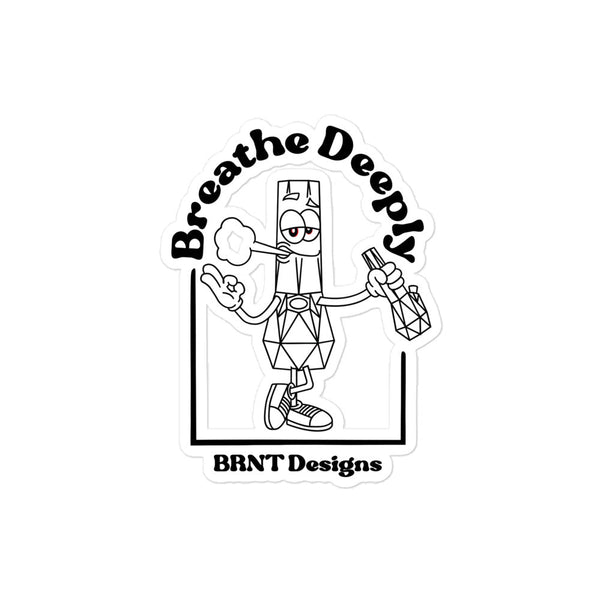 Breathe Deeply Hexagon Sticker BRNT Designs 4″×4″ 